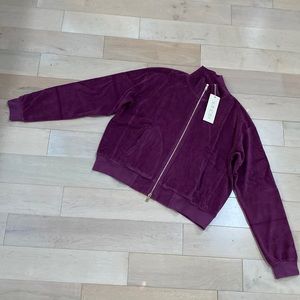 Suzie Kondi PLUM soft cotton velour zip track jacket